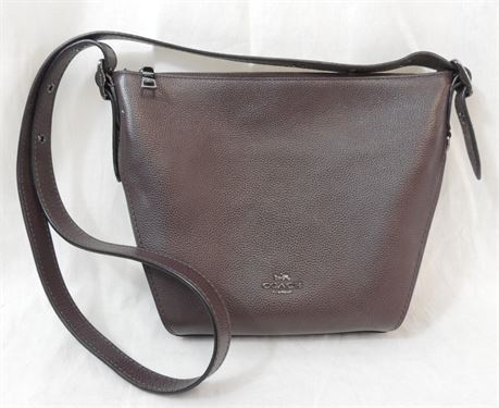 coach mini dufflette leather shoulder bag