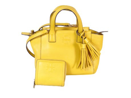 ShopTheSalvationArmy - Tory Burch Yellow Pebble Leather Shoulder Bag ...