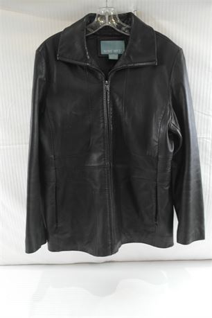 nine west genuine leather coats & jackets