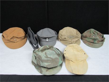 World War II Era German Hats Bundle of 7 #MM875 (650)