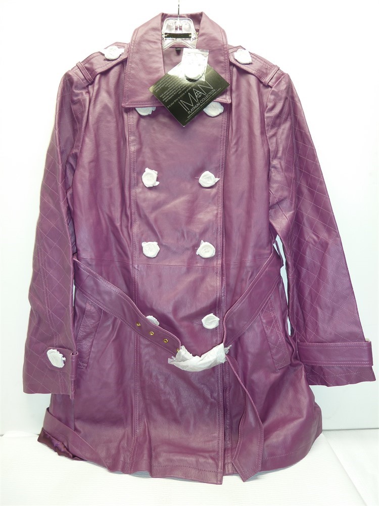 ShopTheSalvationArmy - Iman Platinum Collection Leather Jacket, Purple ...