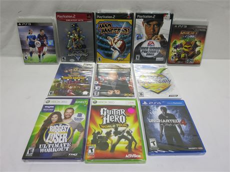 Lot Of 11 Brand New Assorted Video Games