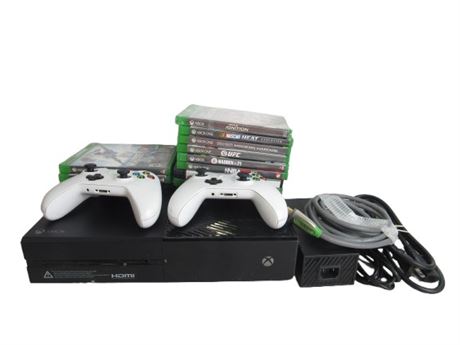 Xbox One with all shops cords and games