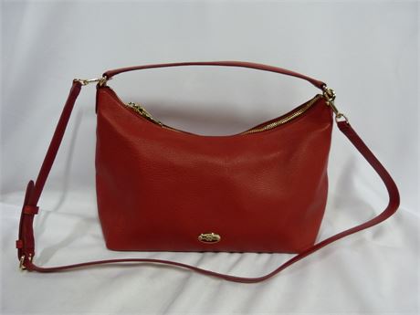 coach purse with red straps