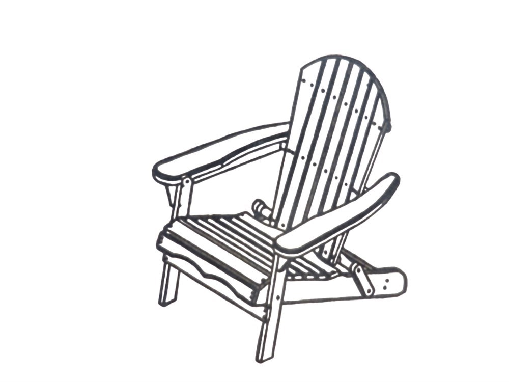 ShopTheSalvationArmy - Villaret Navy Blue Folding Wood Adirondack Chair ...