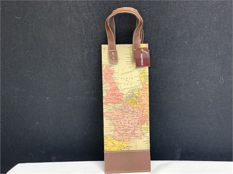 Vintage Map Wine Bottle Bag