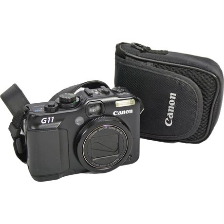 Canon Powershot G11 10MP Compact Digital Camera w/Soft Case |No Charger|