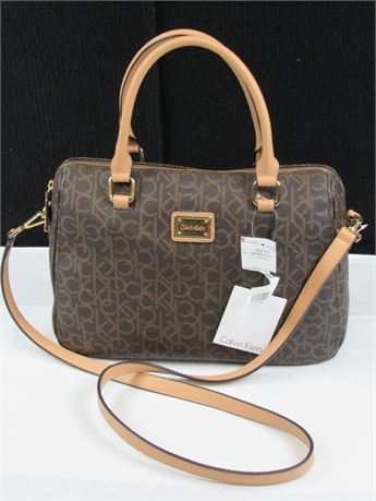 ShopTheSalvationArmy - Calvin Klein Brown Monogrammed Shoulder Handbag ...