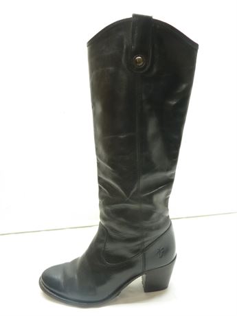 Womens Frye Dress Boots; Black, Leather, Sz. 8.5M, Pre-Owned