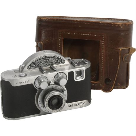 Vintage Univex Mercury 35mm Half Frame Film Camera w/Partial Leather Case