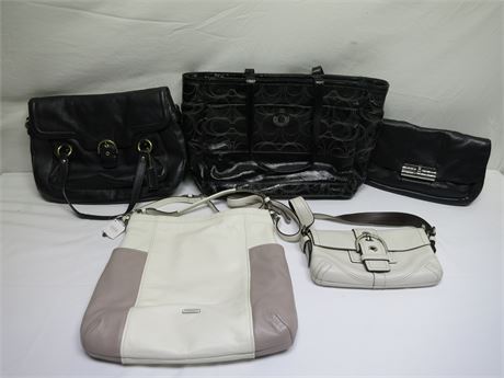 Lot Of 5 Assorted COACH Handbags/Purses