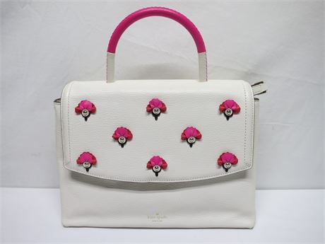 Kate Spade NEW YORK White & Pink Top-Handle Shoulder Bag