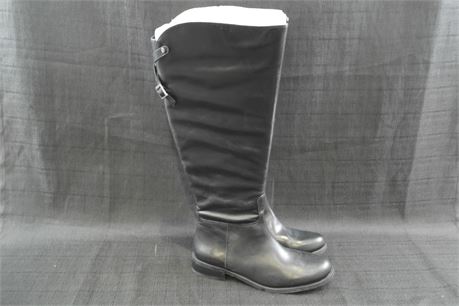 Vince Camuto Black Leather Womens Boots Size 8.5M
