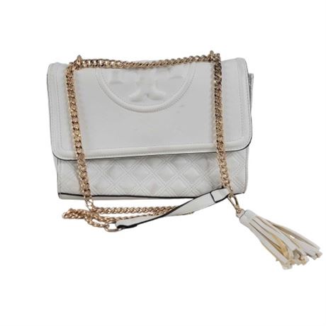 ShopTheSalvationArmy - Tory Burch Quilted Shoulder Bag – White/Gold ...