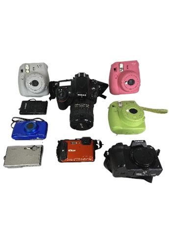 ShopTheSalvationArmy - Assorted Camera Lot of 9 Cameras, For Parts ...