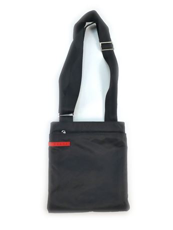 Prada Nylon Black Shoulder Bag, Made In Italy 8.5" x 1" x 9.5"