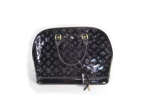 louis vuitton black shiny purse