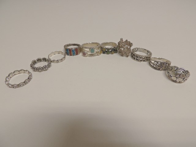 ShopTheSalvationArmy - Sterling Silver Ring Lot Various Sizes 10 
