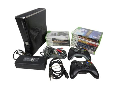 Xbox 360 console & game 2024 lot