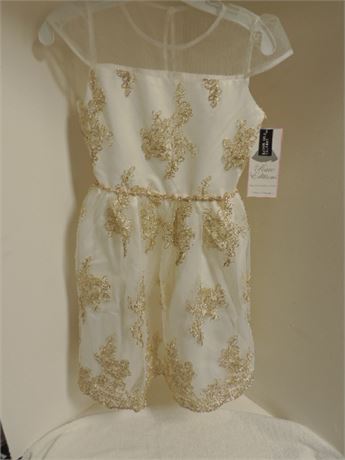 Rare Editions Dress Ivory Colored Size 14 Kids NWT $94