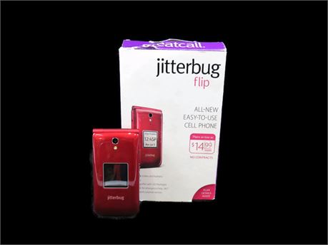 JitterBug 6 Flip Alcatel One Touch 4043SJ6RED for GreatCall - Like New