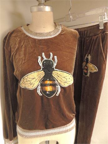 GUCCI Brown 2 Piece Bumble Bee Sweat Fit Size L Used