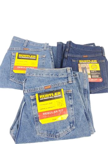 Rustler Mens Jeans 3pc Lot