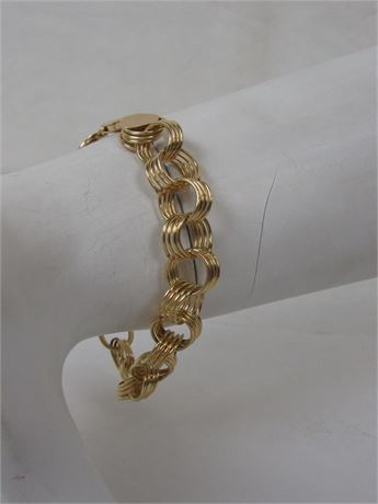 14k Gold Circle Link Bracelet  22.6g (650)