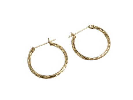 ShopTheSalvationArmy - 14K Gold Patterned Hoop Earrings: 1.16 grams ...