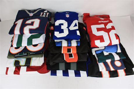 x17 NFL Jersey Lot Various Sizes and Teams (500) 1525
