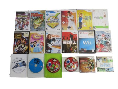 Lot store of 18 new Nintendo wii games